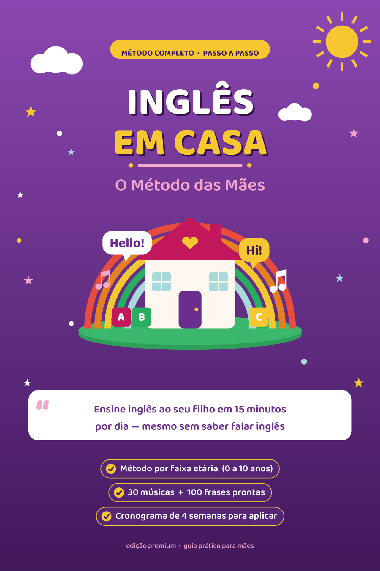 Capa do ebook Inglês em Casa — O Método das Mães